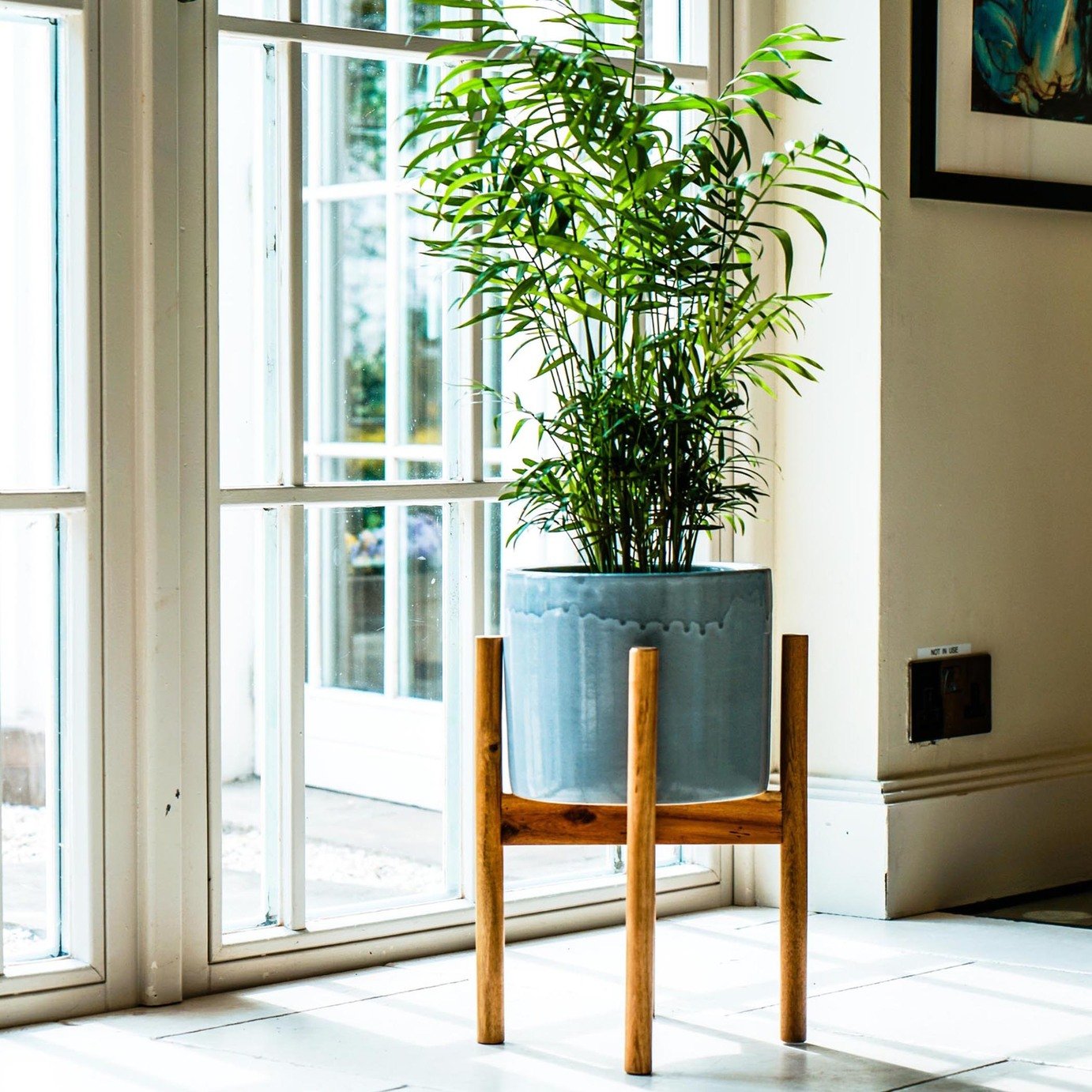 Ivyline Anzio Ceramic Planter - Warm Grey