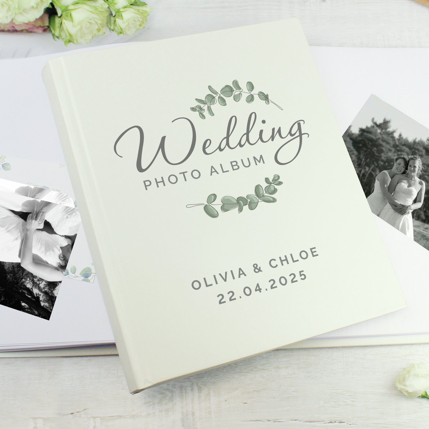Personalised Message Botanical Wedding Album