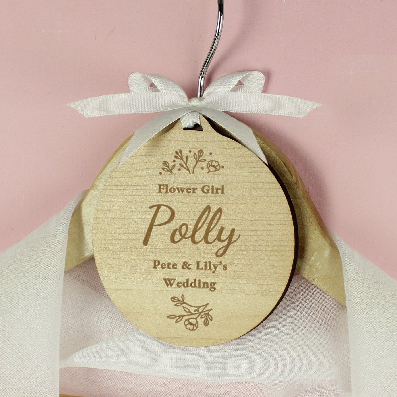 Personalised Message Wedding Party Wooden Tag