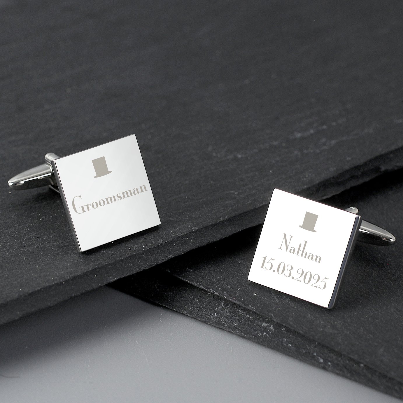 Personalised Message Groomsman Cufflinks