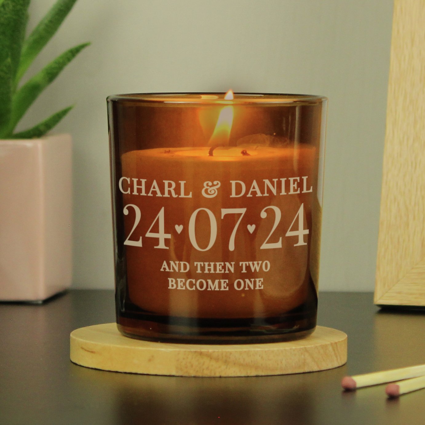 Personalised Message Special Date Candle - Vanilla