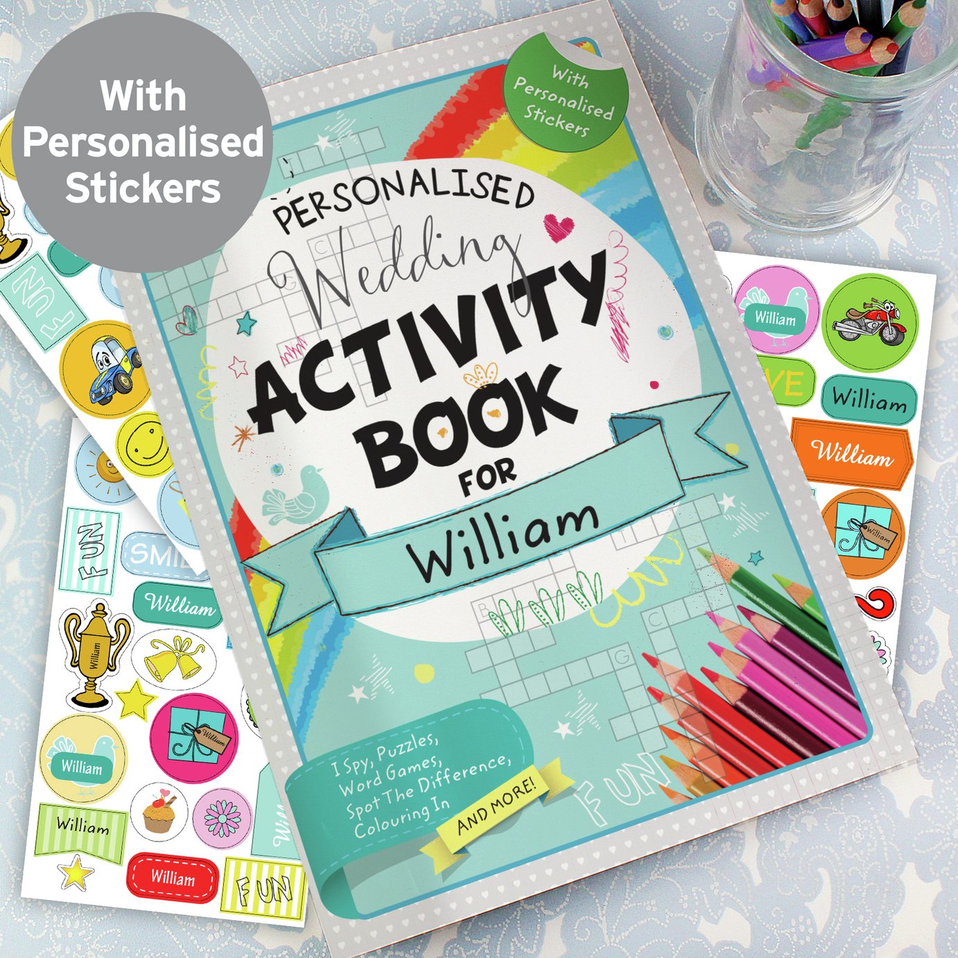 Personalised Message Wedding Book Stickers