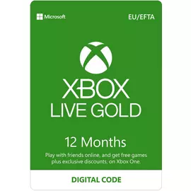 Xbox Live Gold 12 Month Subscription Digital Download