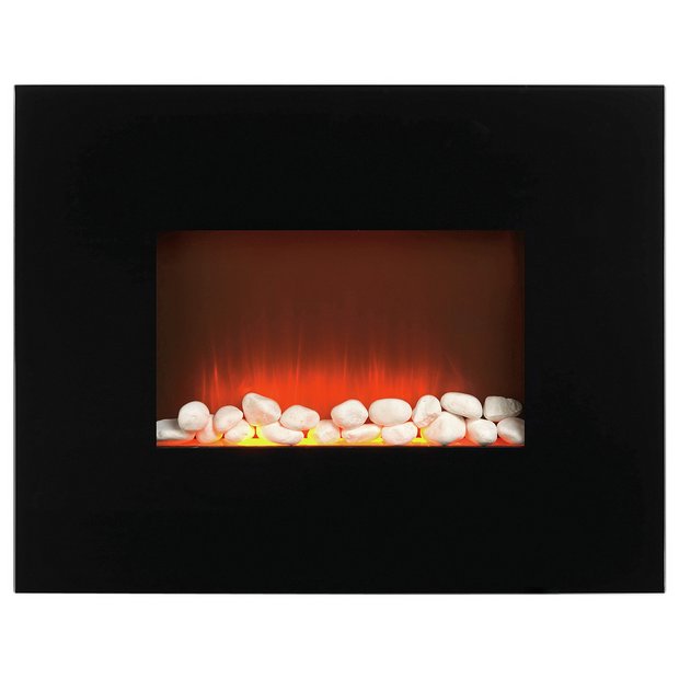 Buy Beldray Pollensa 2kW Electric Wall Hung Fire - Black | Electric fires |  Argos