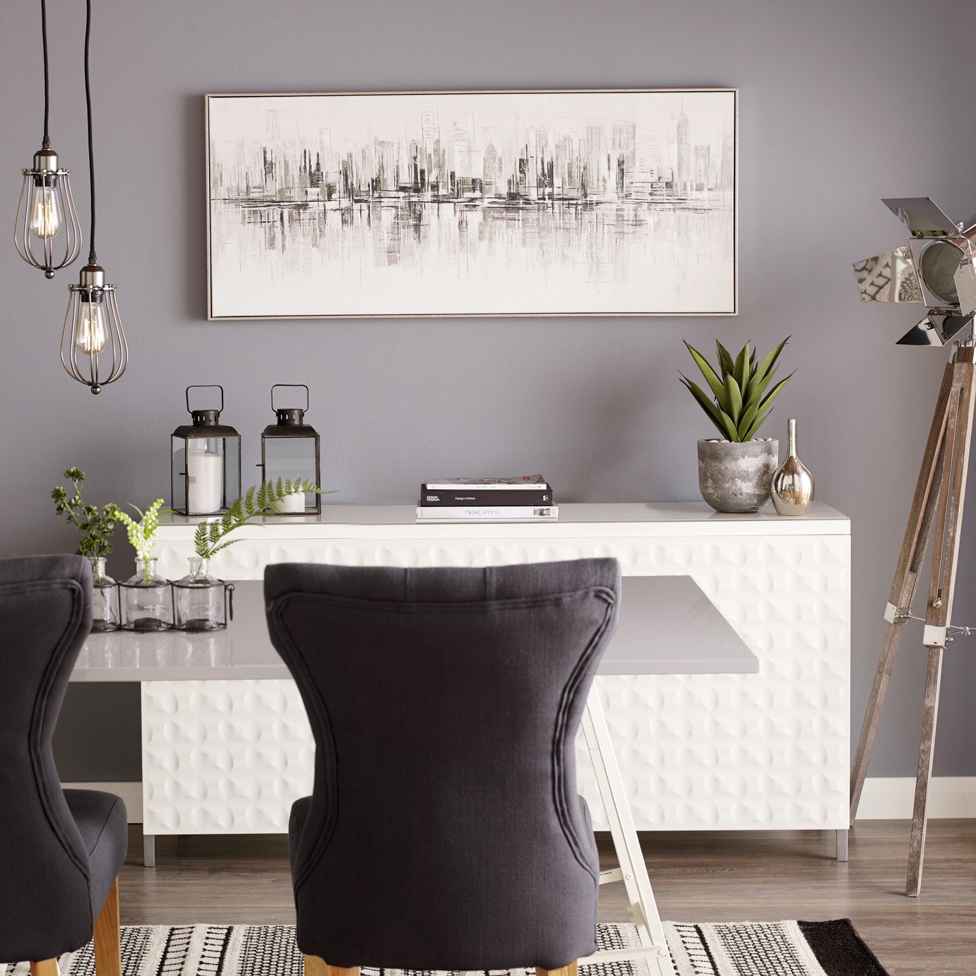 Art for the Home New York Painted Framed Canvas  - 120x50cm