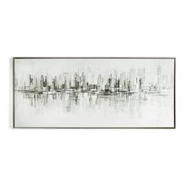 Art for the Home New York Painted Framed Canvas  - 120x50cm