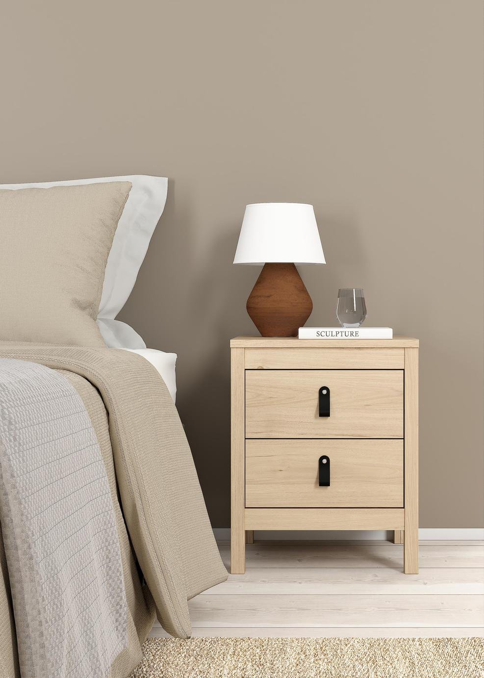 Tvilum Madrid 2 Drawer Bedside Table