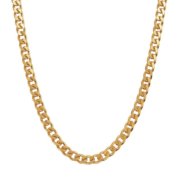 Buy Revere 9ct Gold Plated Sterling Silver Curb 20 Inch Chain