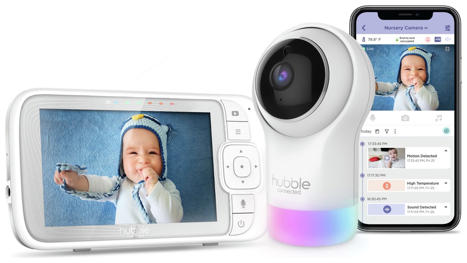 Hubble Nursery Pal Glow+ 5 Smart Video Baby Monitor