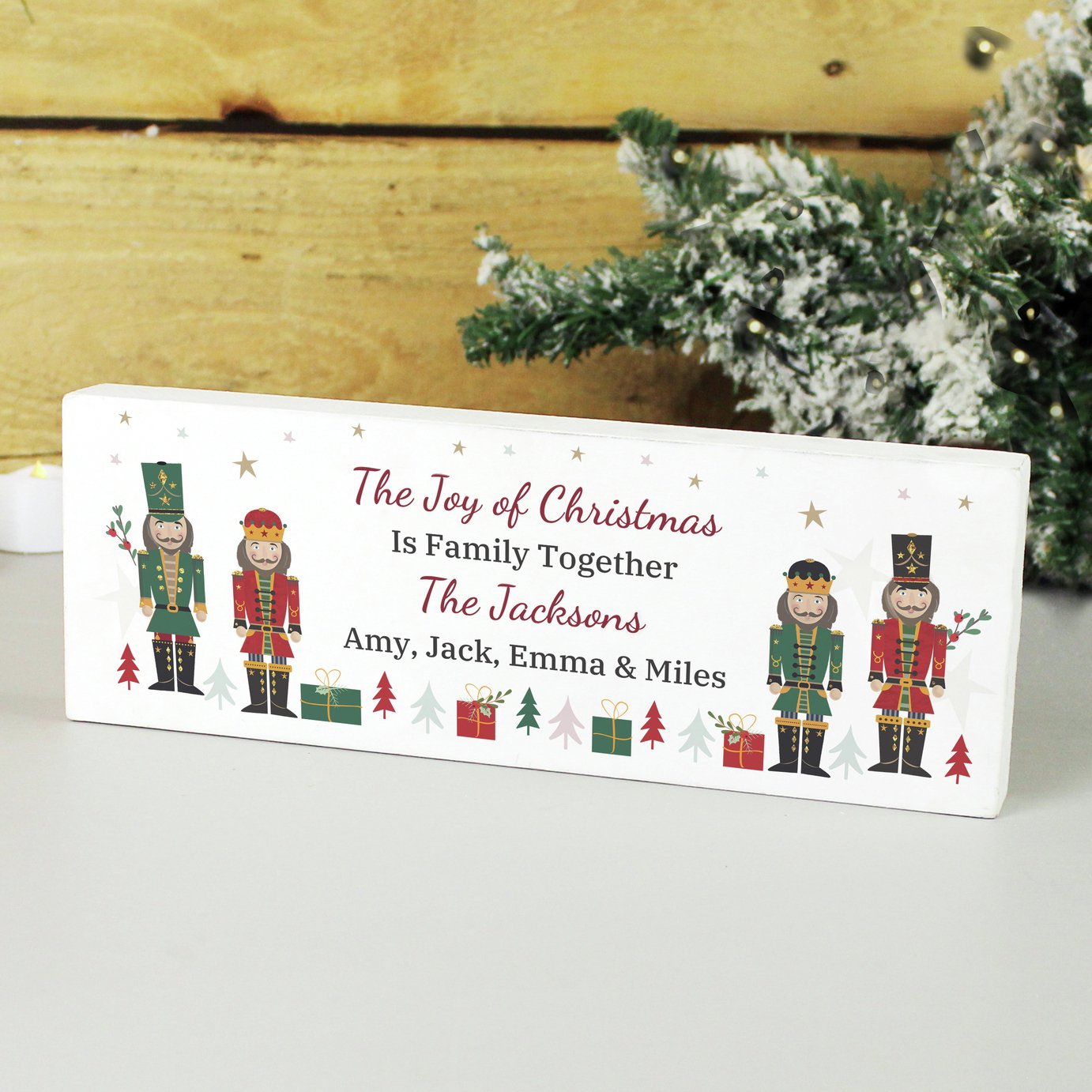 Personalised Message Nutcracker Mantel Christmas Ornament