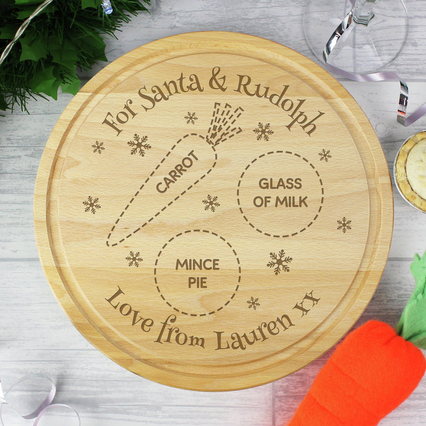 Personalised Message Mince Pie Board