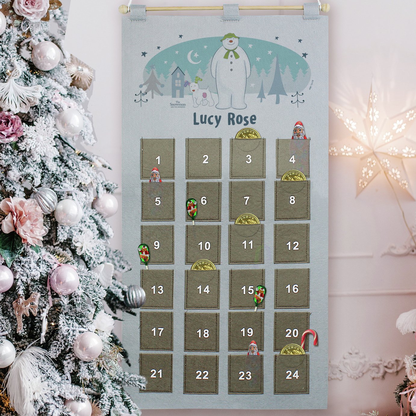 Personalised Message Snowman & Snowdog Advent Calendar