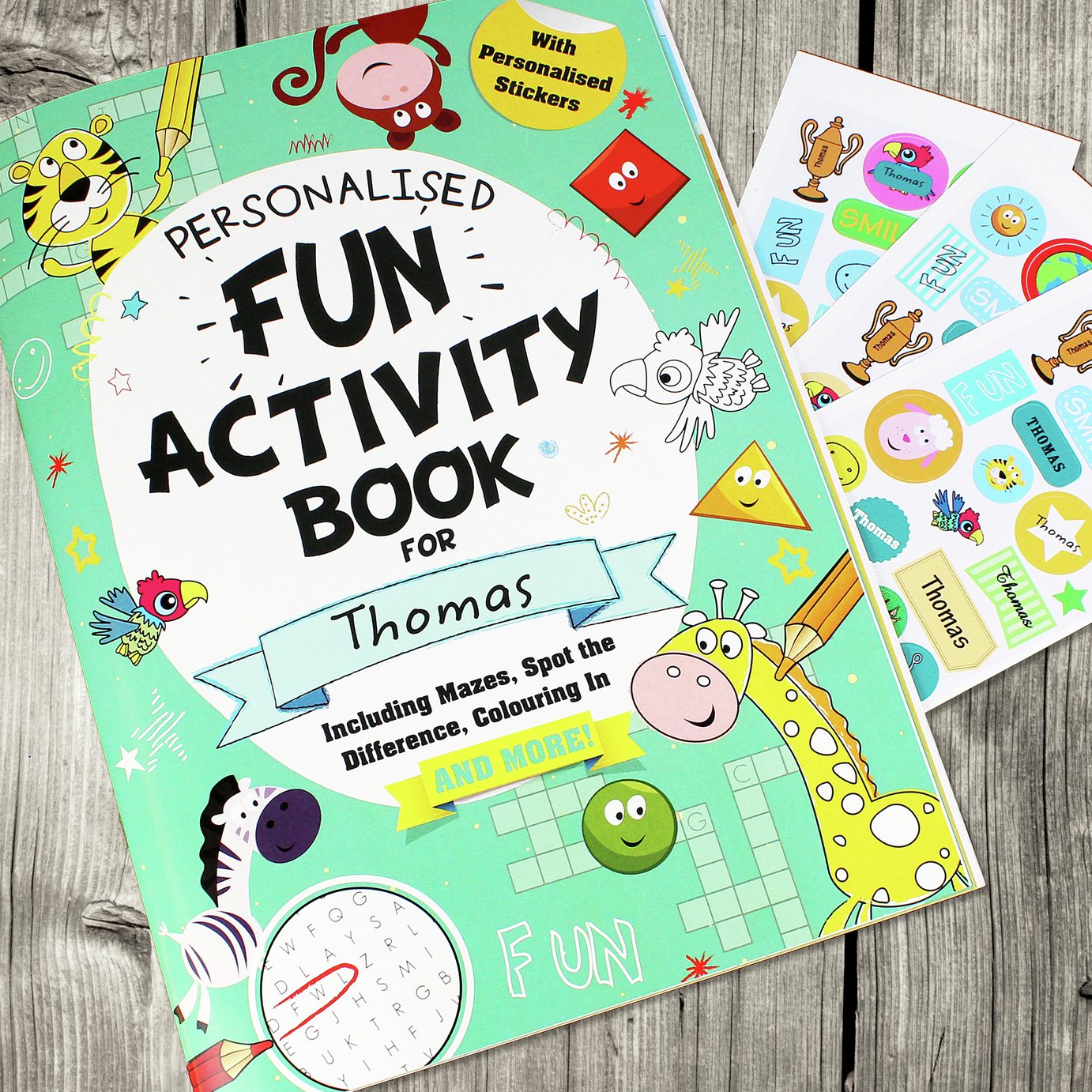Personalised Message Activity Book With Stickers