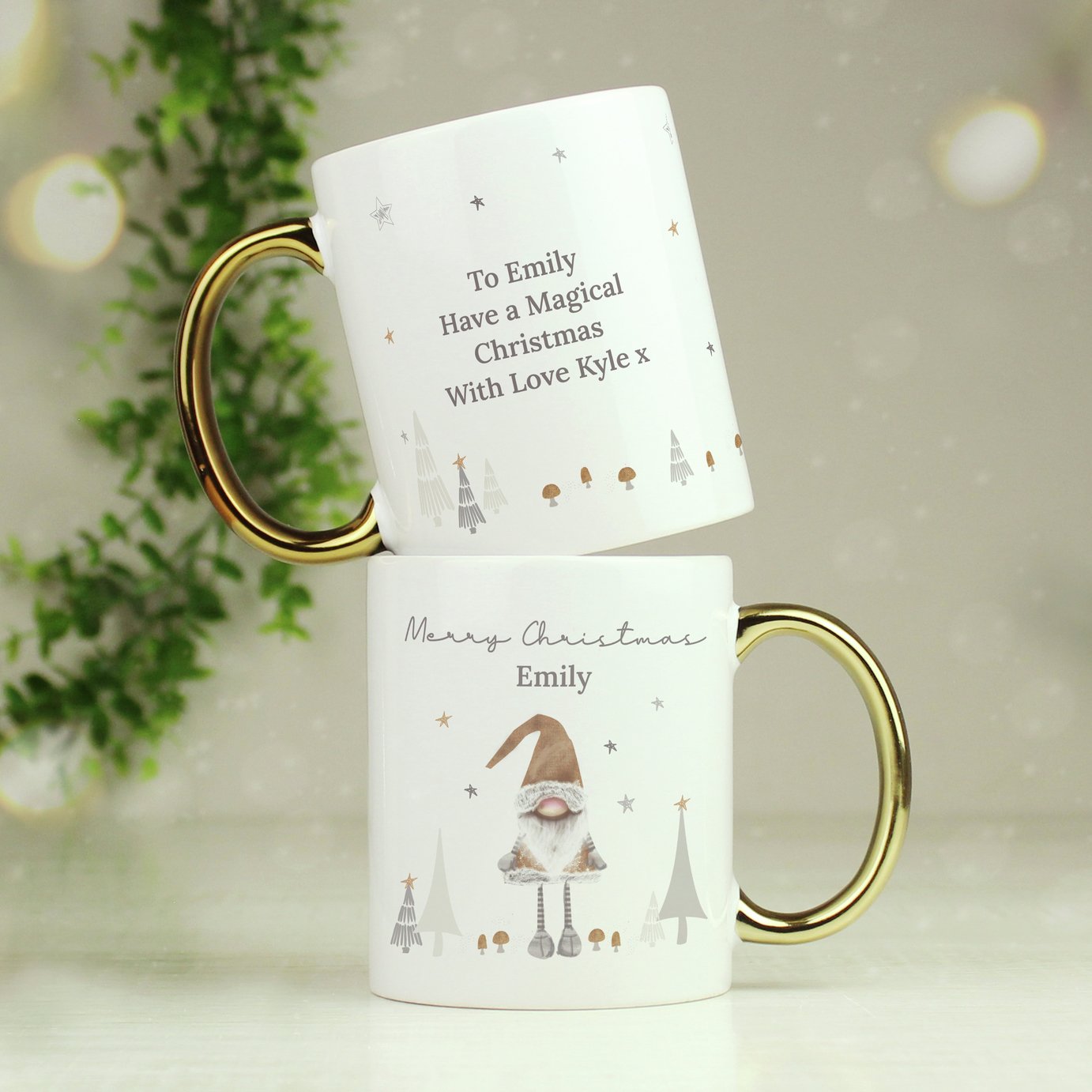 Personalised Message Gonk Christmas Mug