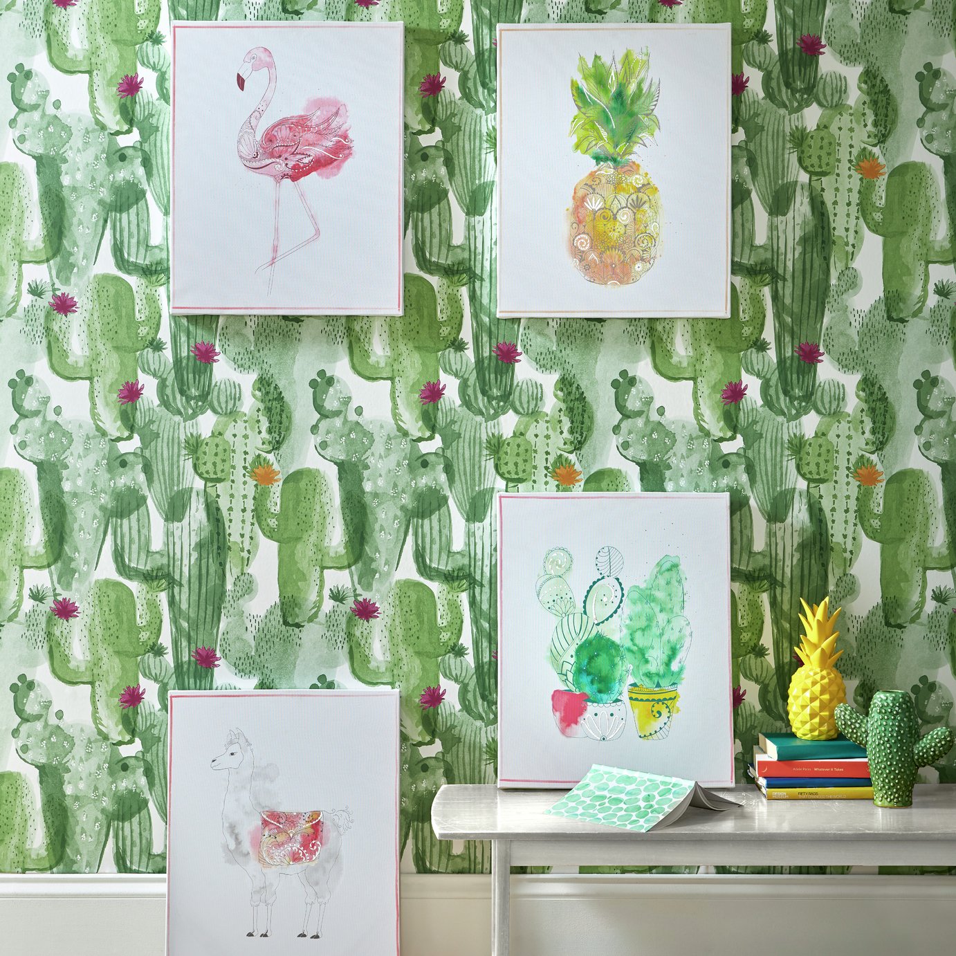 Art for the Home Pineapple Printed Canvas Wall Art - 40x50cm