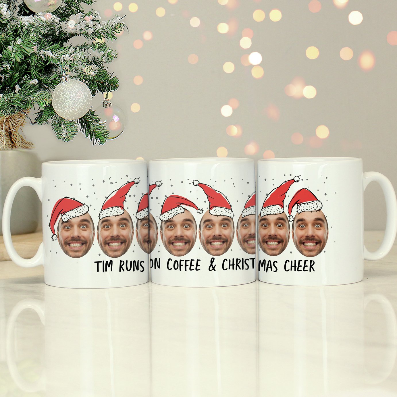 Personalised Message Photo Upload Santa Mug