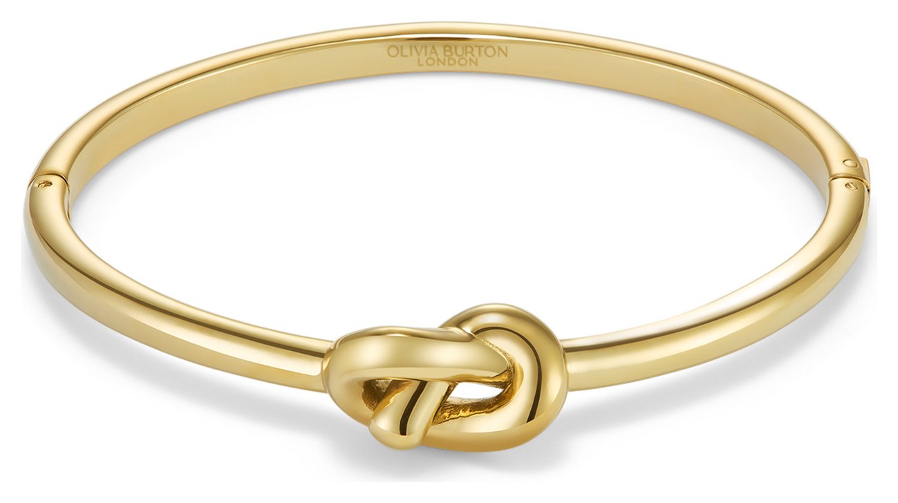 Olivia Burton Stainless Steel Lovers Knot Hinged Bangle