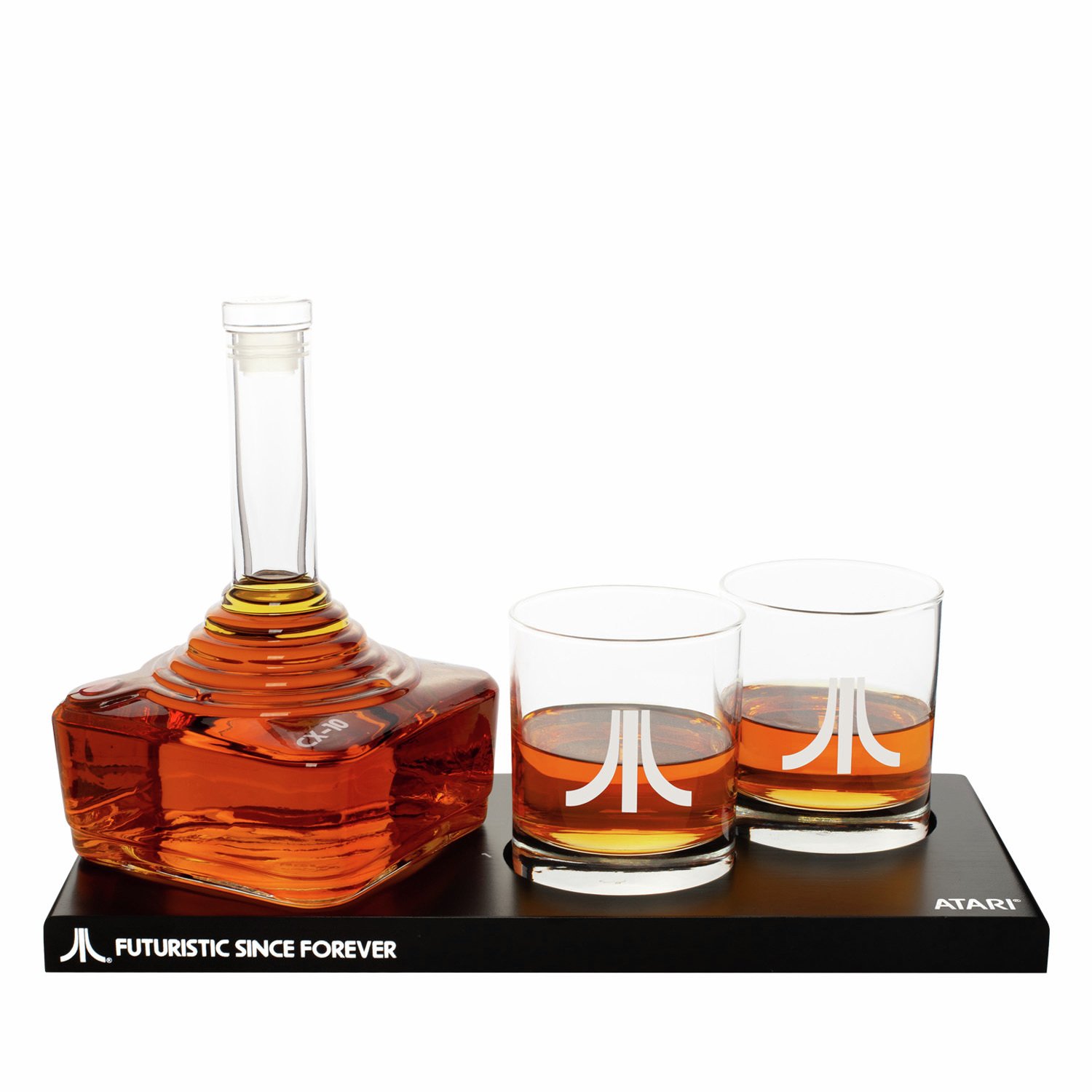 Atari CX-10 Controller Decanter And Whiskey Glasses Set