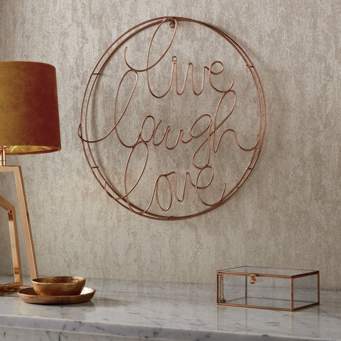 Art for the Home Live, Laugh, Love Metal Sculpture - 40x40cm