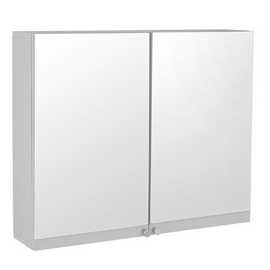 Argos Home Prime 2 Door Mirrored Cabinet - White