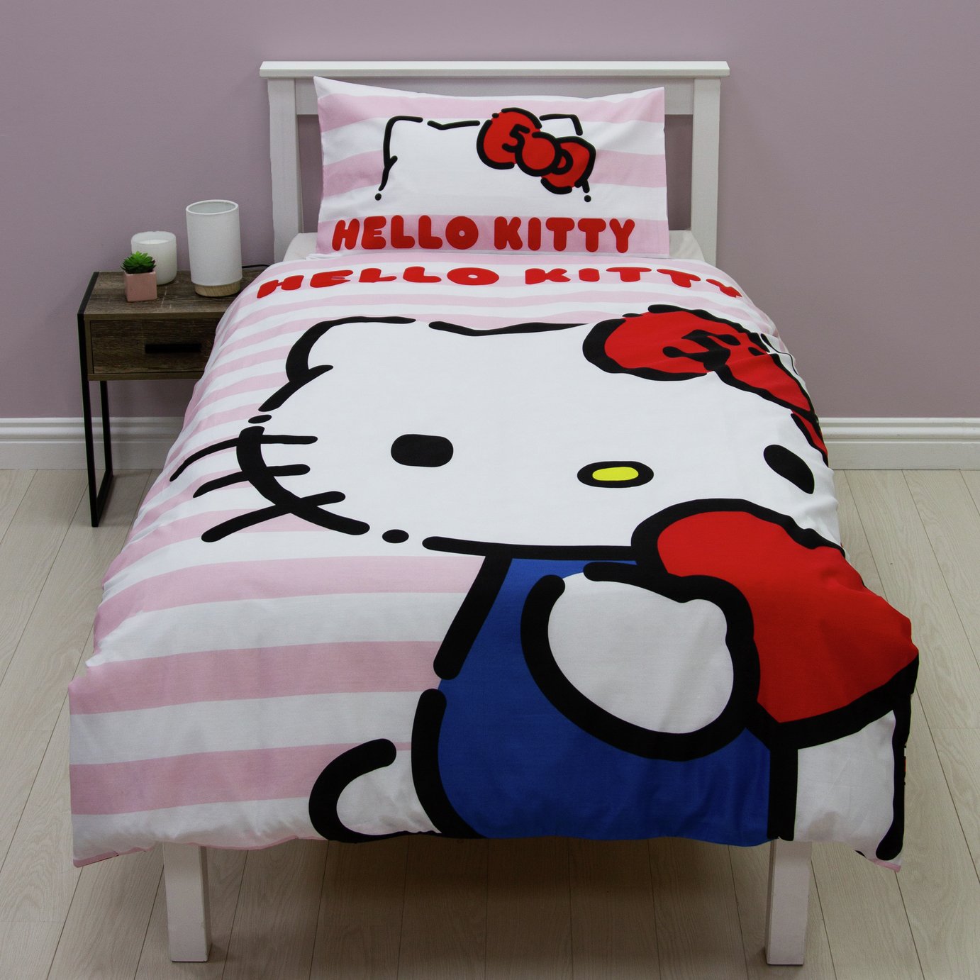 Hello Kitty Pink Kids Bedding Set - Single
