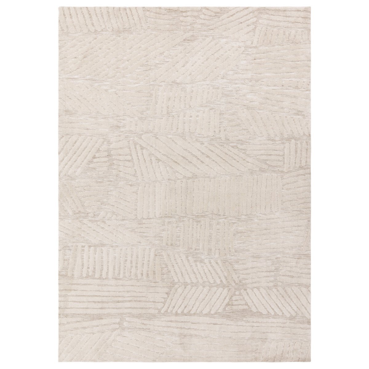 Mega Flooring White Modern Abstract Rug - 120 x 170cm