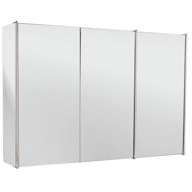 Buy Argos Home Stainless Steel 3 Door Mirrored Cabinet