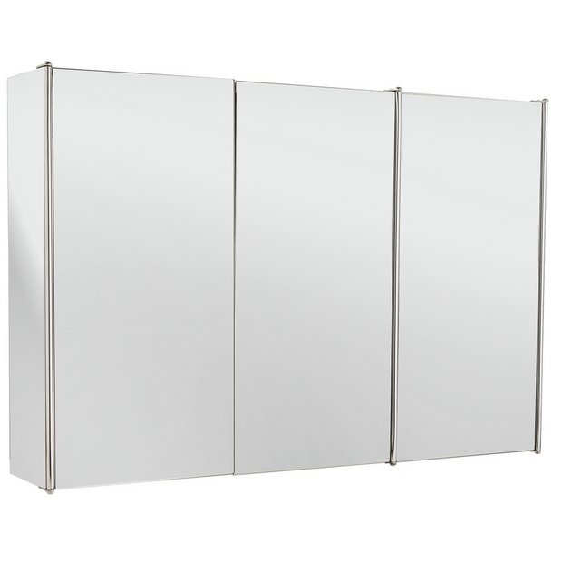 Argos home 2 door deals mirrored bathroom cabinet