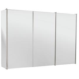 Argos Home Stainless Steel 3 Door Mirrored Cabinet