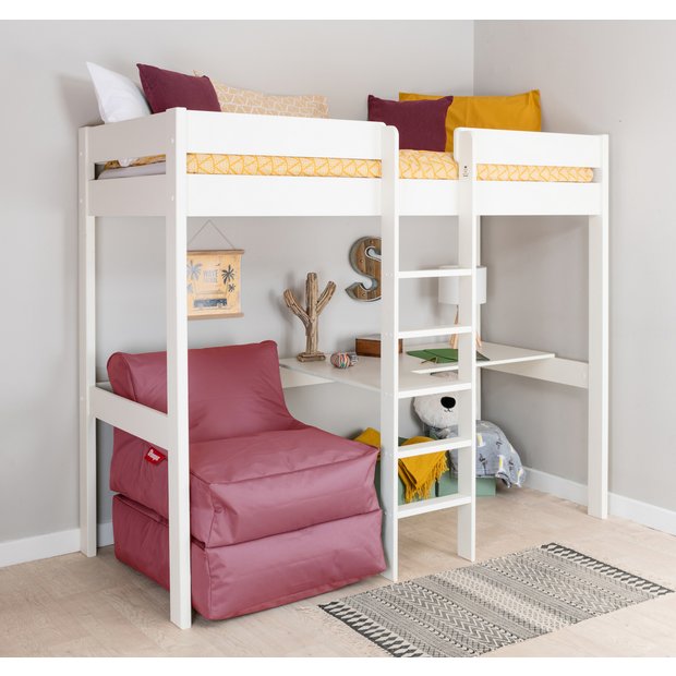 Buy Stompa High Sleeper Bed Desk And Pink Chairbed White Kids Beds Argos