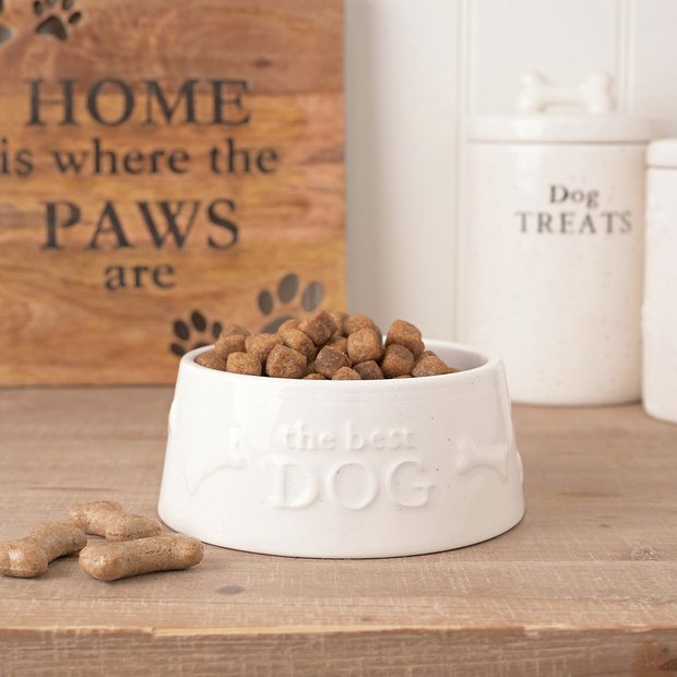 Buy Best of Breed Paw Prints The Best Dog Small Dog Bowl Dog bowls and feeders Argos