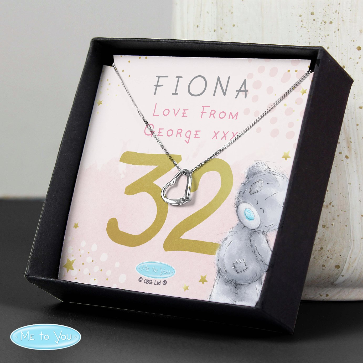 Personalised Memento Sterling Silver Necklace in Gift Box