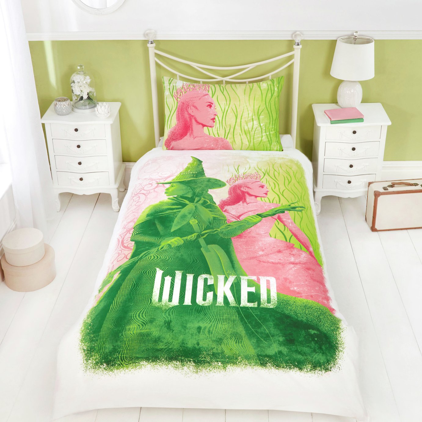 Wicked Pink and Green Kids Bedding Set - Single