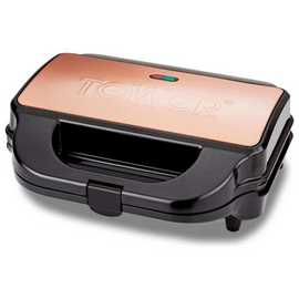 Tower T27032RG 3-in-1 2 Portion Sandwich Toaster - Rose Gold