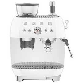 Smeg EGF03WHUK Espresso Coffee Machine with Grinder - White