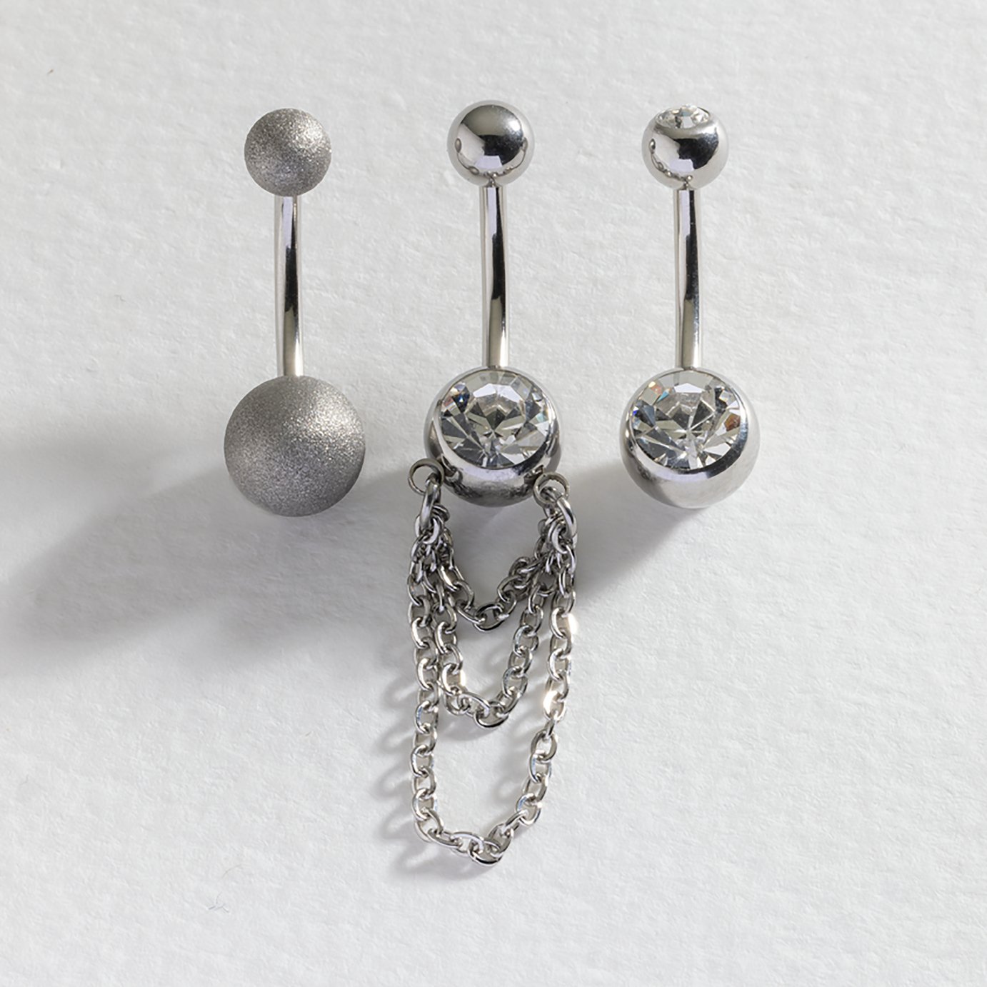 Revere Surgical Steel Belly Bars - Set of 3