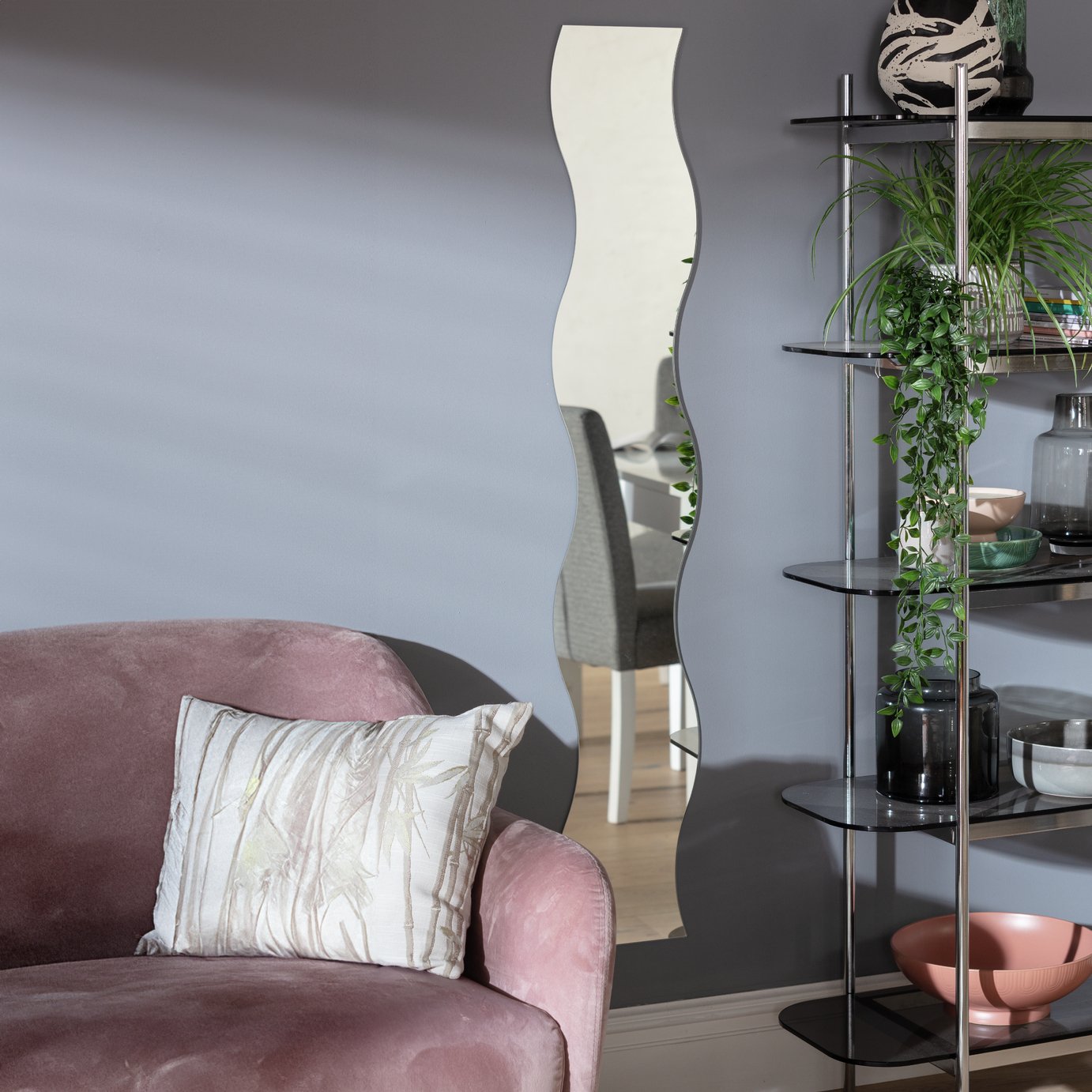 Argos Home Full Length Wavy Wall Mirror - 139x24cm