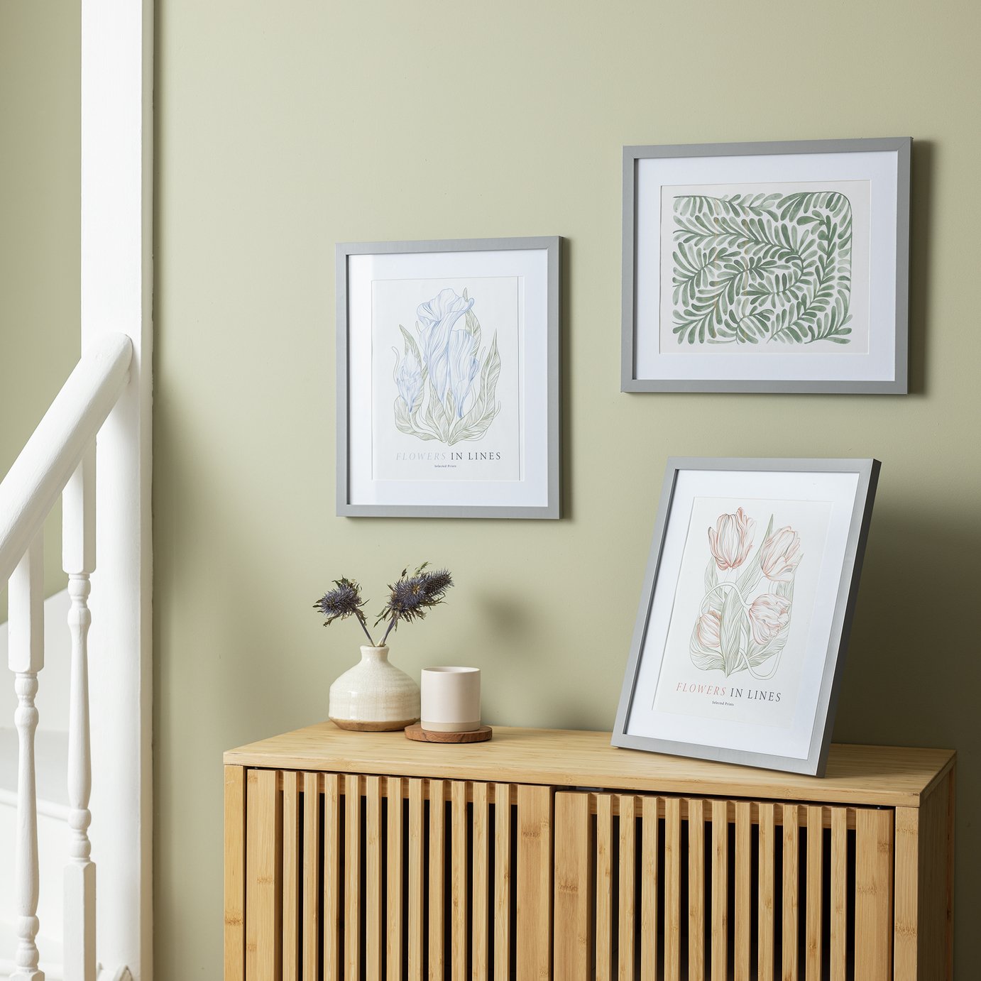 Habitat 3 Pack Grey Wooden Picture Frames - 8x10"