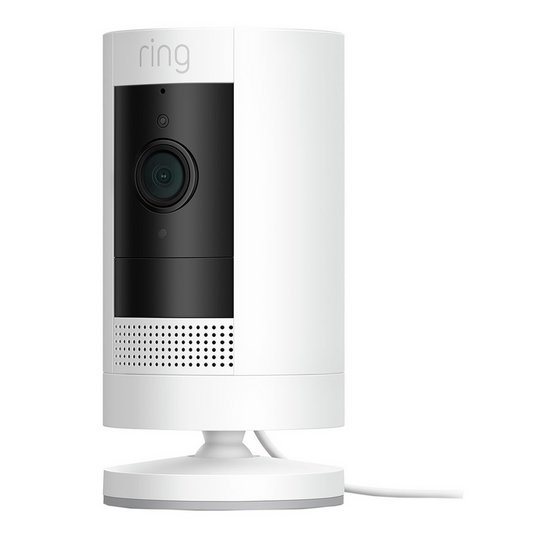 Ring Stick Up Cam Plug-In Security Camera CCTV - White