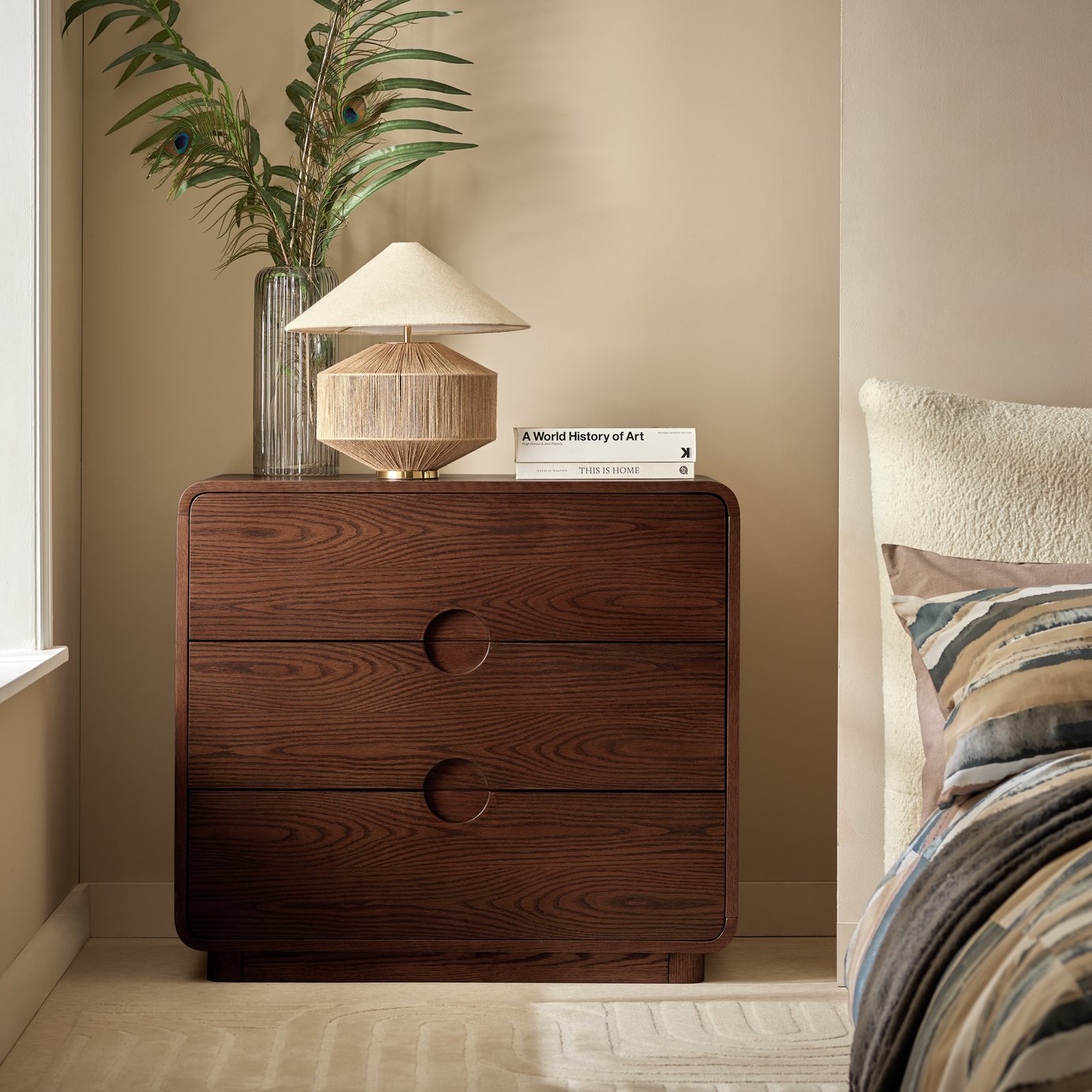 Habitat Adeje 3 Drawer Chest - Walnut