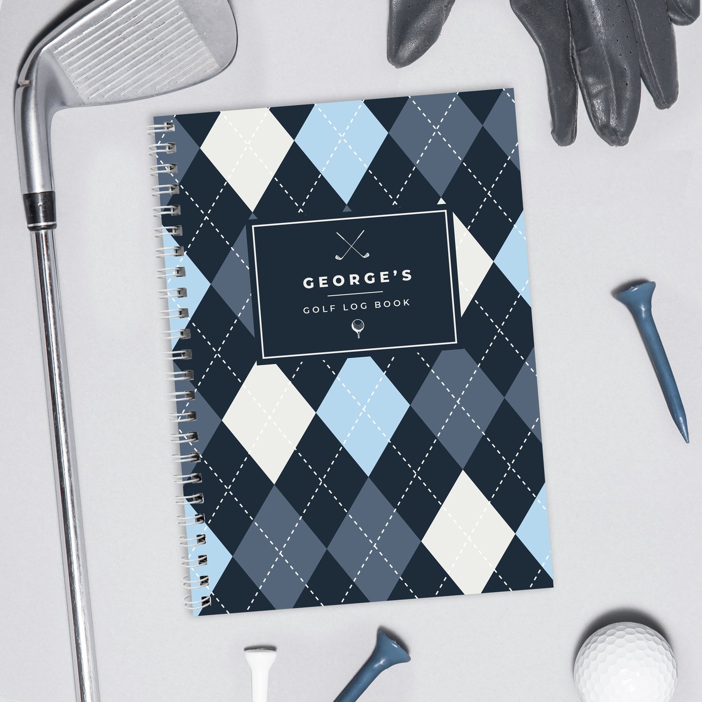 Personalised Message A5 40 Pages Golf Log Book