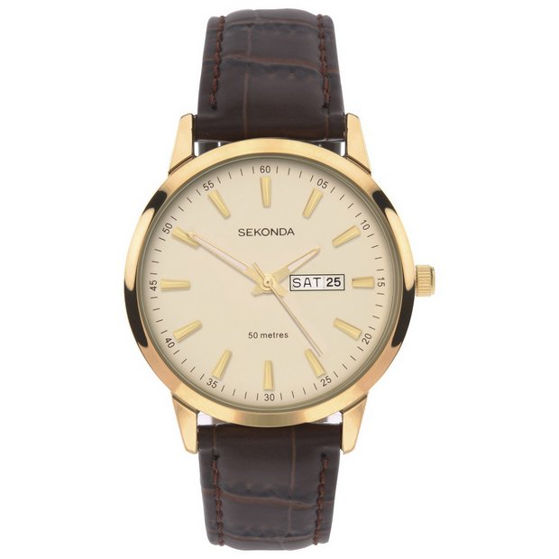 Argos gold watches mens best sale