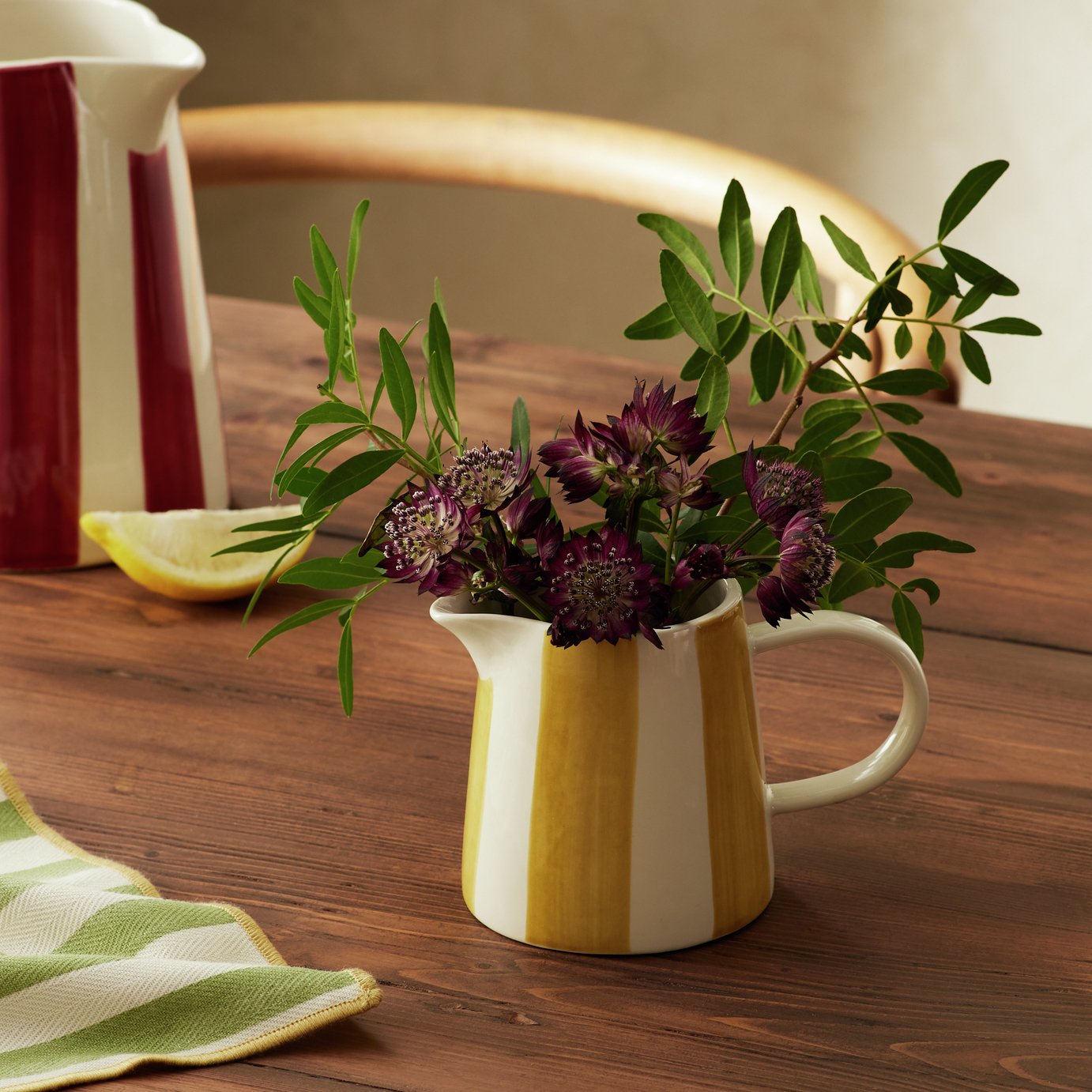 Habitat x Sanderson & National Trust Small Stripe Jug