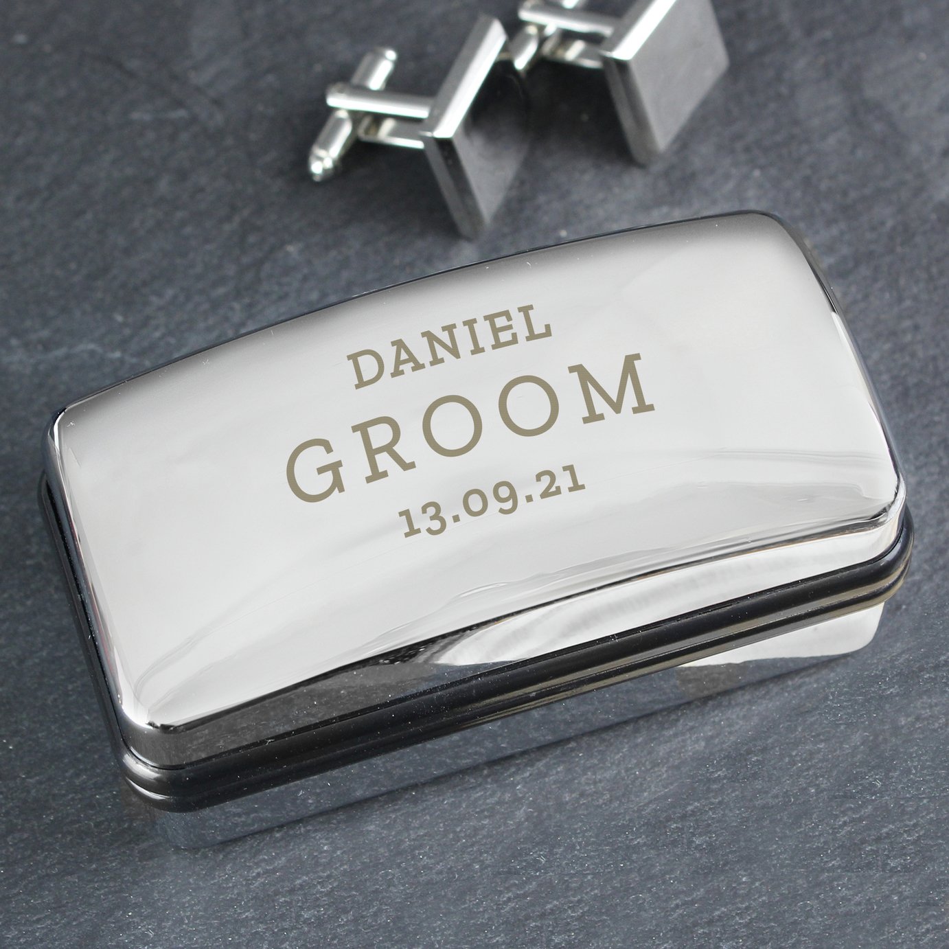 Personalised Memento Cufflink Box