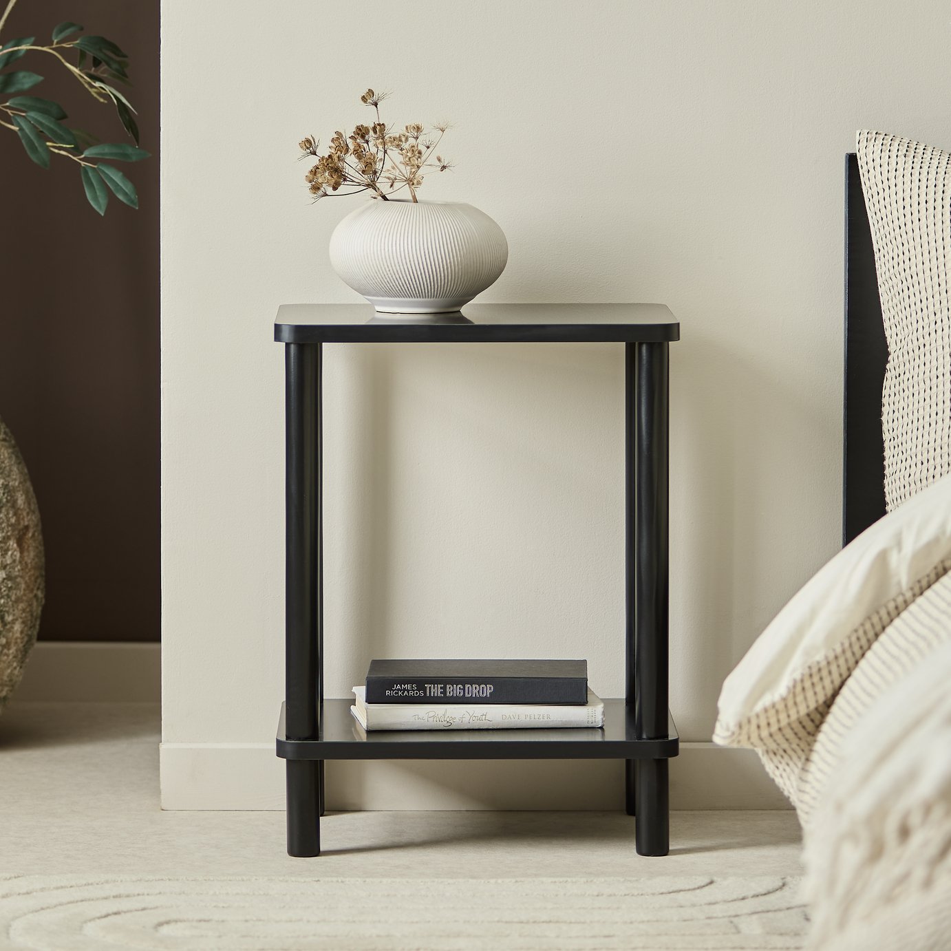 Argos Home Andrea Set of 2 Bedside Tables - Black