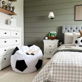 rucomfy Kids Mini Slouch Football Bean Bag Chair - Black