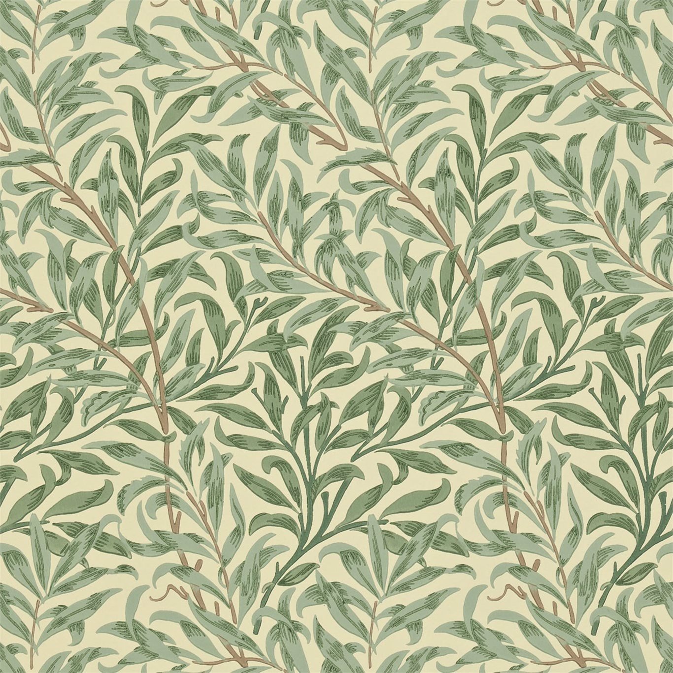 Morris & Co. Willow Bough Green Floral Wallpaper