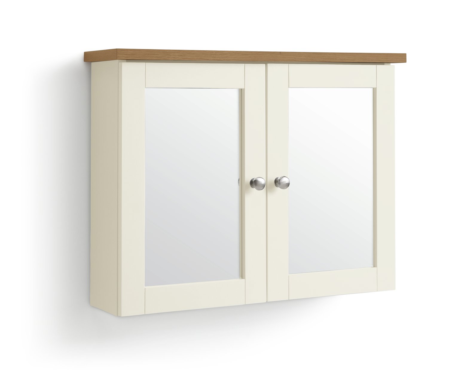 Argos Home Livingston Double Mirrored Wall Cabinet - Cream