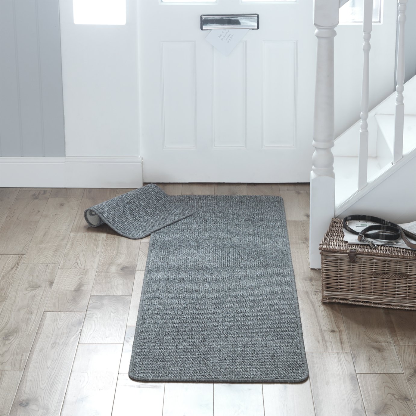 Mighty Mats Berber Grey Runner & Mat set - 180x57cm