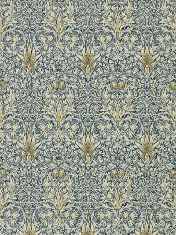 Morris & Co. Snakeshead Blue Floral Wallpaper 